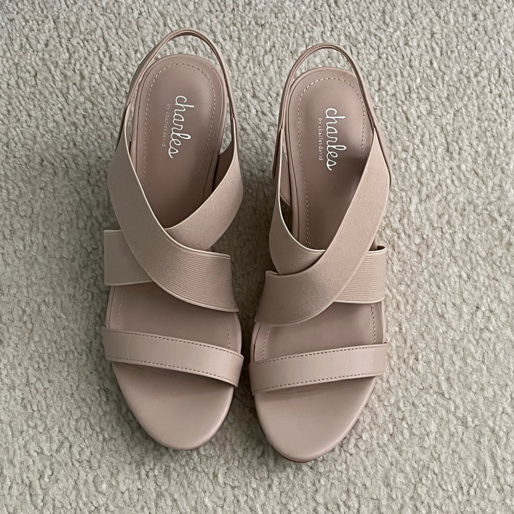 Charles by Charles David Nude Wedges